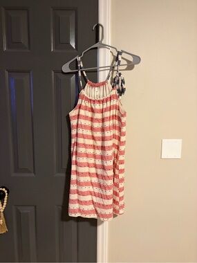 Rachel Kate Red and Cream Striped Casual Sundress